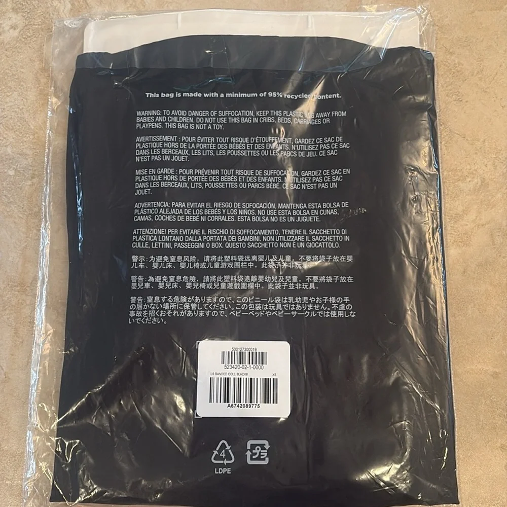 NWT Banana Republic Black Johnny-Collar Shirt Size XS - Picture 6 of 6